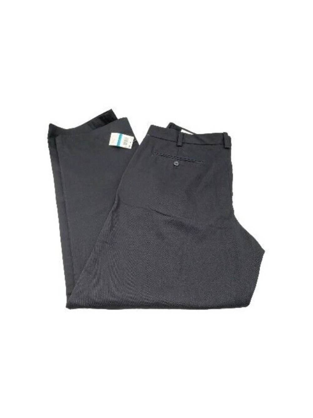IZOD American Chino Pants Men's 36Wx32L Black Flat Front Heritage Straight Fit